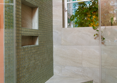 MC2 Design - Residential Design: Glen Ellen bathroom - shower seat detail