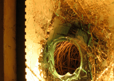MC2 Design Exhibition Design: AIA exhibit - detail of light box with bird's nest inside