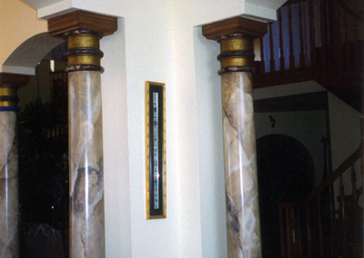 MC2 Design - Design Details: Decorative faux marble, granite, and wood grain columns