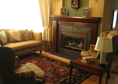 MC2 Design - Residential Design: Santa Rosa formal living room with custom fireplace and sofa
