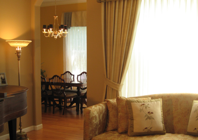 MC2 Design - Residential Design: Santa Rosa formal living and dining rooms with custom window treatments